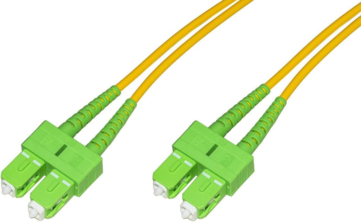 Cavo Fibra Ottica Monomodale OS2 SC/APC Duplex a SC/APC Duplex 9/125 G657.A2 15m
