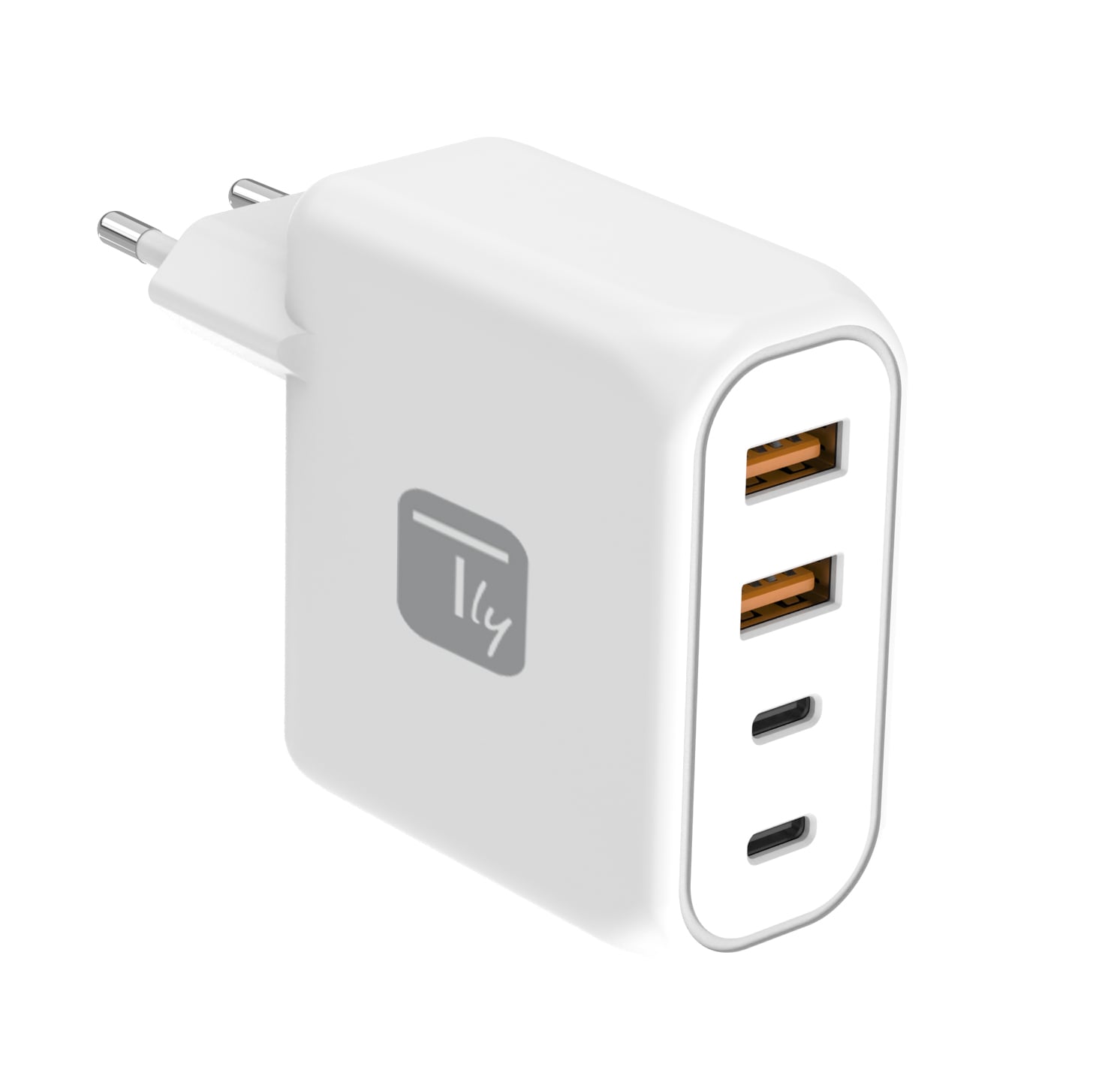 Caricatore Alimentatore 2 Porte USB-C™ e 2 Porte USB-A da Muro 100W per Smartphone o Tablet