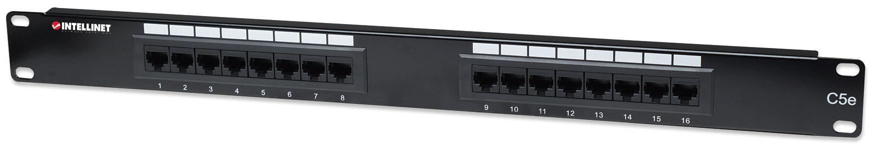 Pannello Patch UTP 16 posti RJ45 cat. 5E