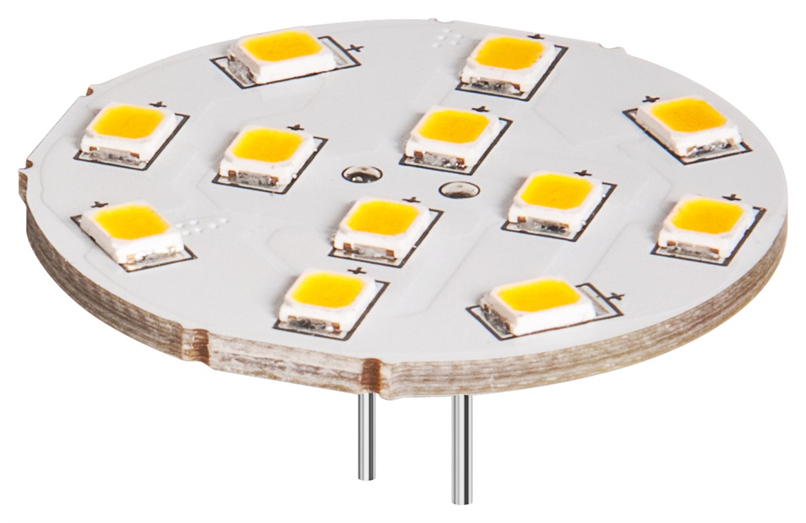 Faretto Led a Disco 12LED SMD G4 5050 2W 230lm Bianco Caldo, Classe E