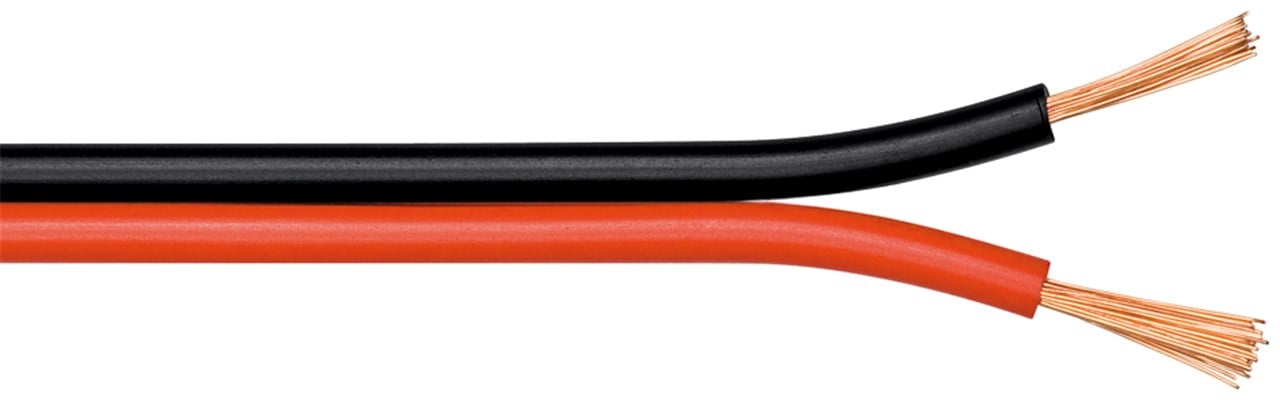 Cavo Audio per diffusori acustici Nero/rosso 2,5 mm² matassa 100mt