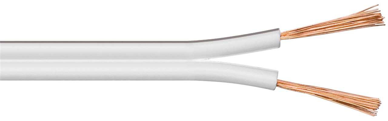 Cavo Audio per diffusori acustici Bianco 2,5 mm² matassa 100mt