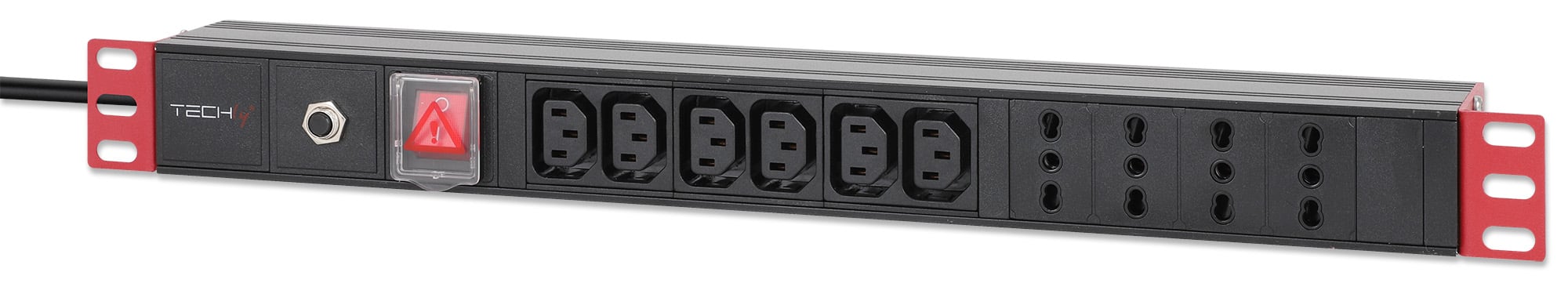 Multipresa 4 IT + 6 VDE da Rack 19'' con Interruttore Spina Italiana 1U