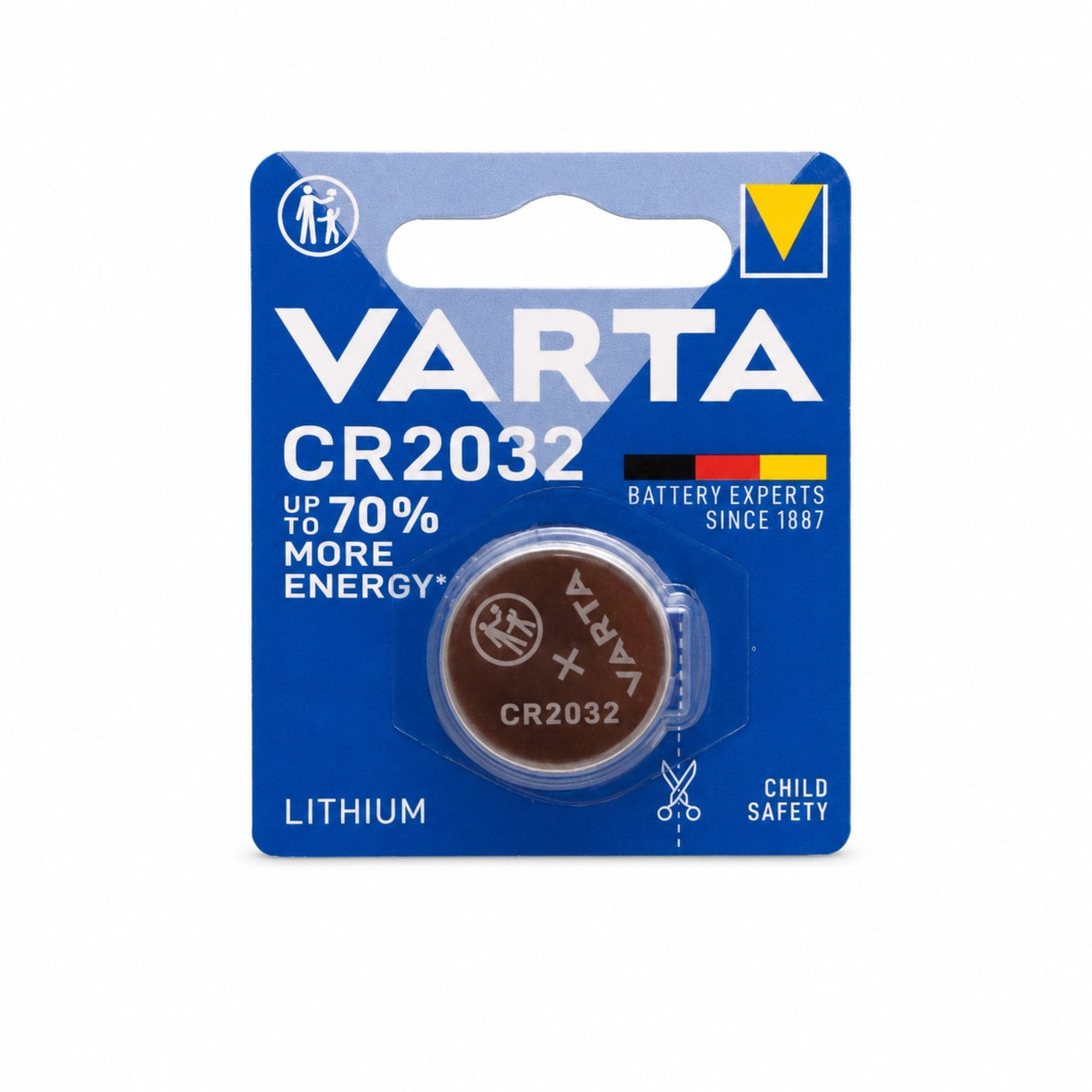 Batteria a bottone Litio CR2032 (blister 1 pz)