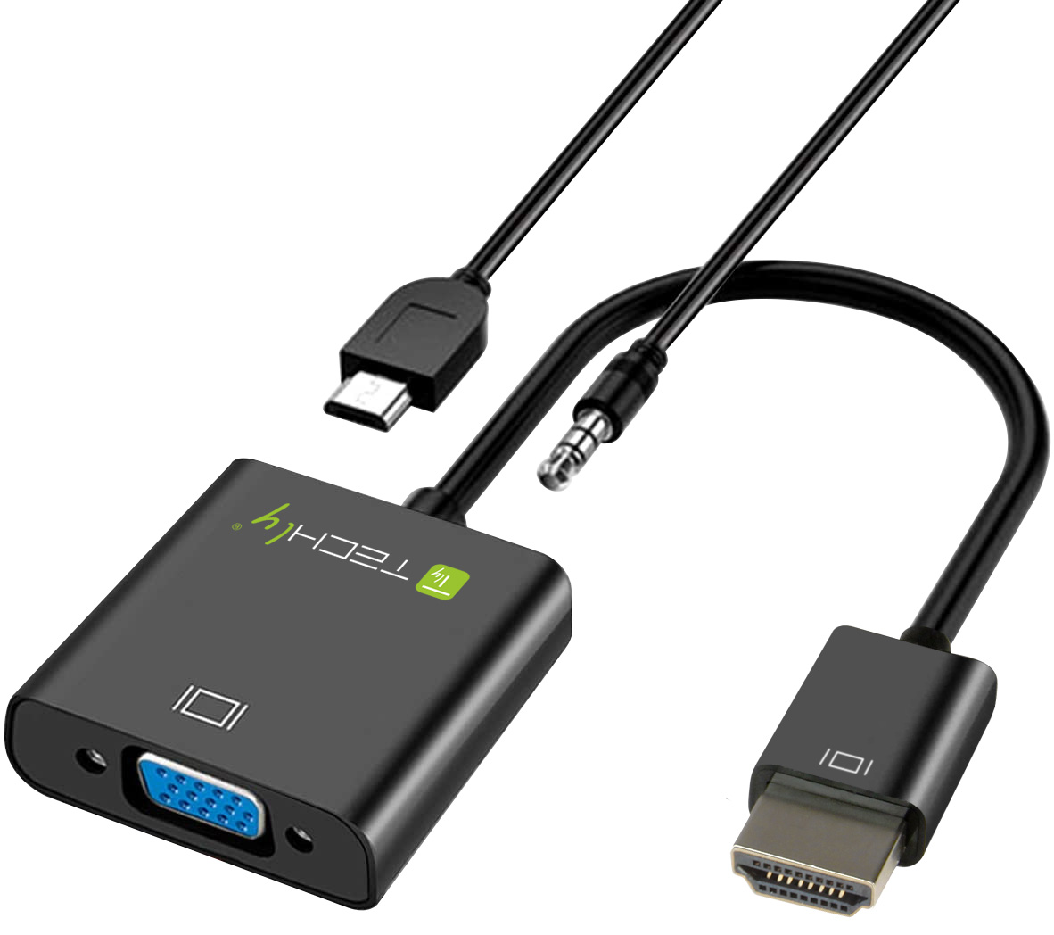 Questo adattatore converte il segnale digitale HDMI™ in video analogico VGA. Quando si guarda un film oppure si gioca su monitor VGA o proiettori tradizionali, questo convertitore permette non solo di godere la loro immagine ad alta definizione, ma