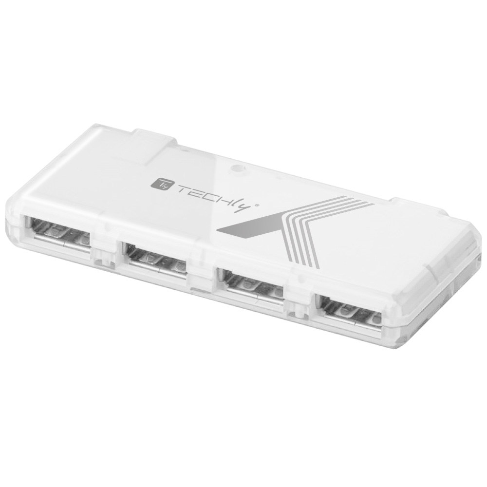 Mini Hub USB Hi Speed 4 Porte Bianco
