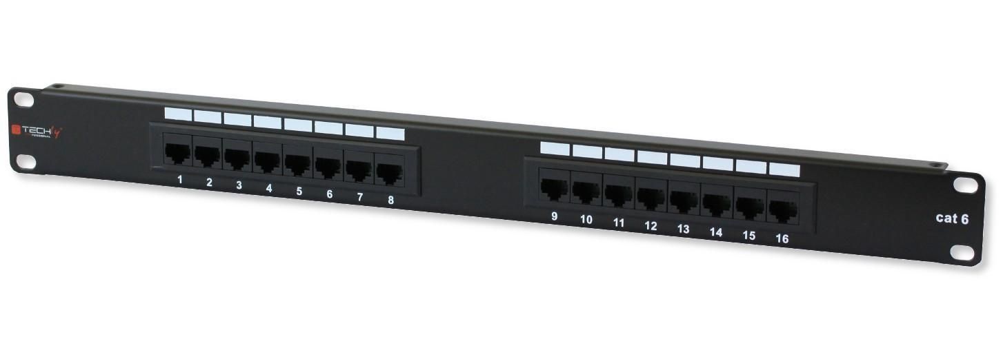 Pannello Patch UTP 16 Posti RJ45 Cat.6 Techly