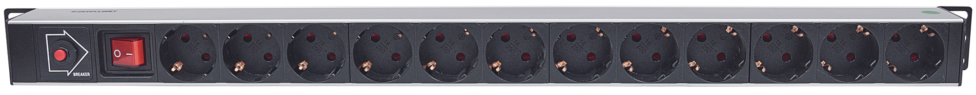 Multipresa Verticale per Rack 12 Posti Spina Schuko Angolata