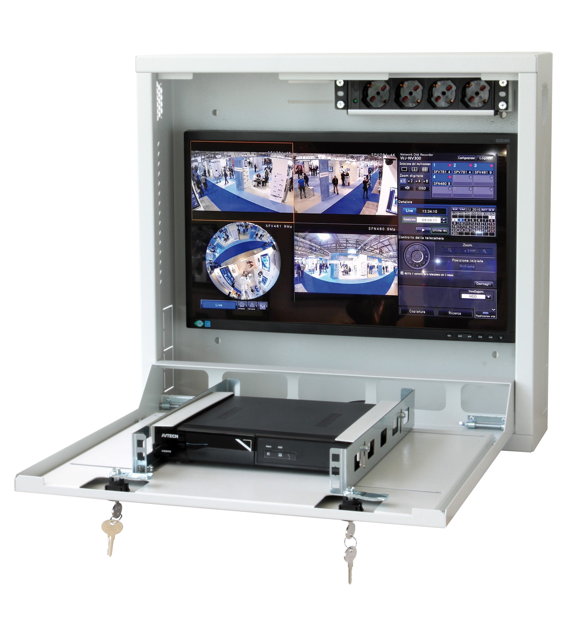 Box di Sicurezza da Parete per DVR e Sistemi di Videosorveglianza Grigio