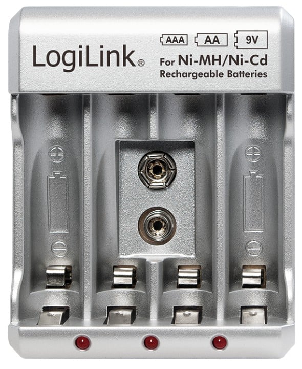 Caricabatterie per AA / AAA / 9V Ni-MH / Ni-Cd