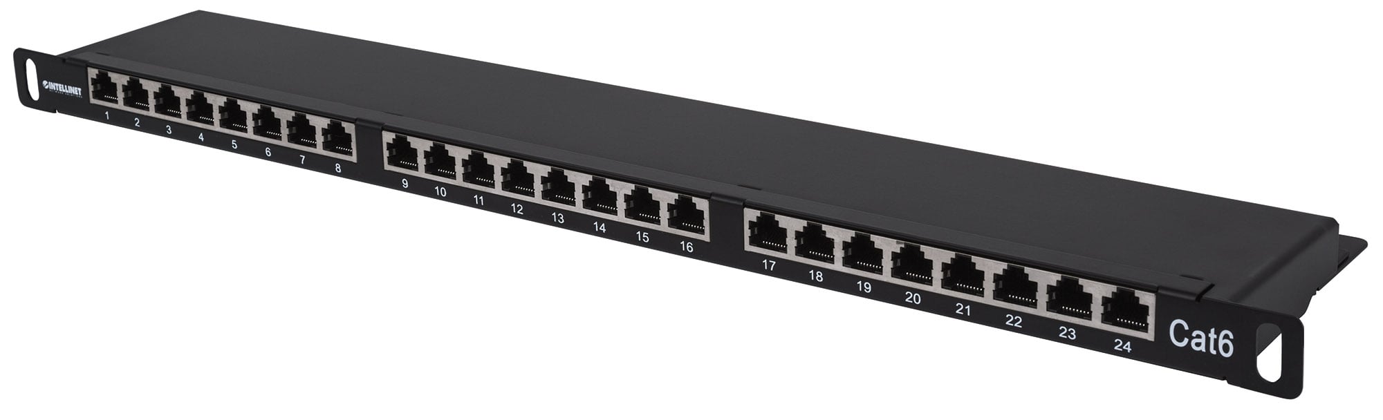 Pannello Patch 24 posti 19'' 0.5U Cat6 FTP Nero