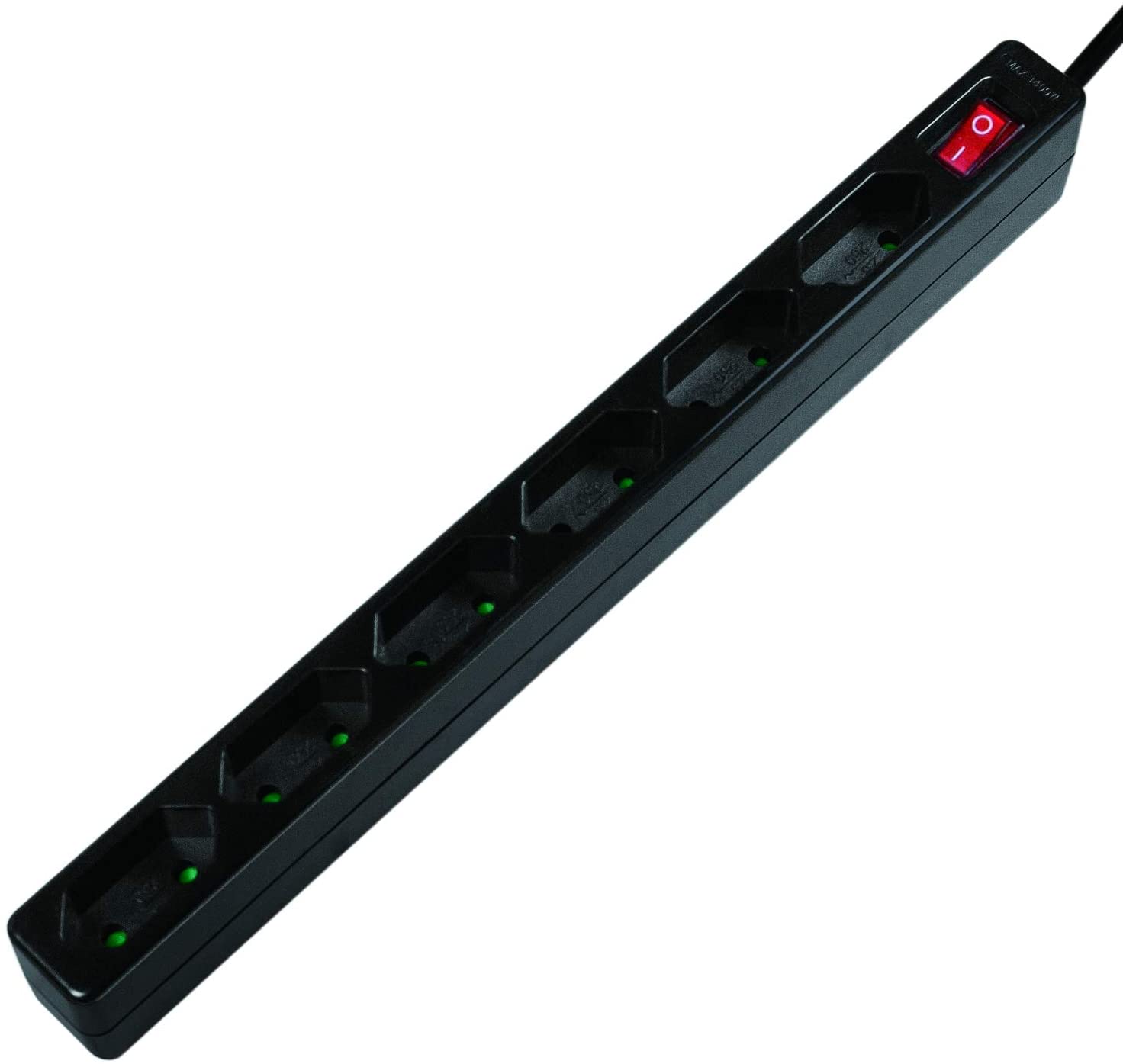 La multipresa di corrente a 6 vie IUPS-PCP-6EBK è caratterizzata da un sottile design poco ingombrante e adatta, ad esempio, ad essere posizionata accanto o dietro ai mobili, anche dove le prese di corrente standard non trovano abbastanza spazio. P