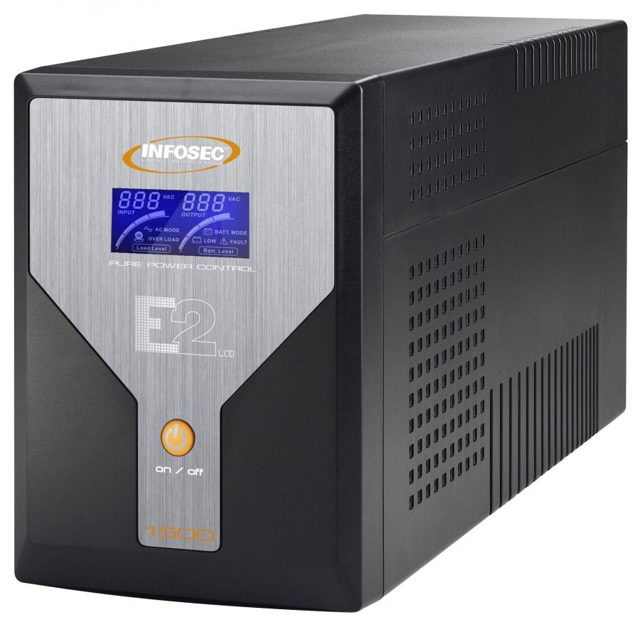 L UPS E2 grazie al controllo tramite microprocessore rappresenta una soluzione di protezione ideale grazie alla sua perfetta corrente sinusoidale e alla portata completamente protetta. Fornisce inoltre una protezione efficace per carichi particolarmente s