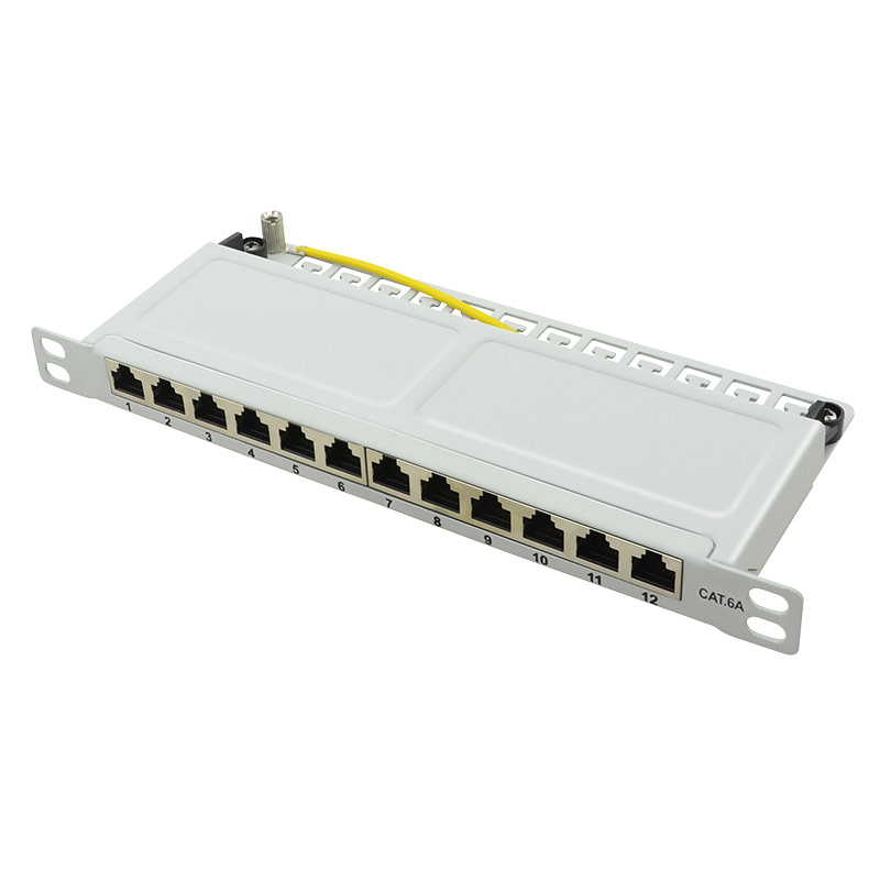 Pannello di distribuzione compatto per l installazione in un armadio a muro da 10, ideale per la trasmissione di segnali digitali e analogici di voce, immagini e dati di classe E (250 MHz) o EA (500 MHz). In combinazione con i cavi di trasmissione dati ap