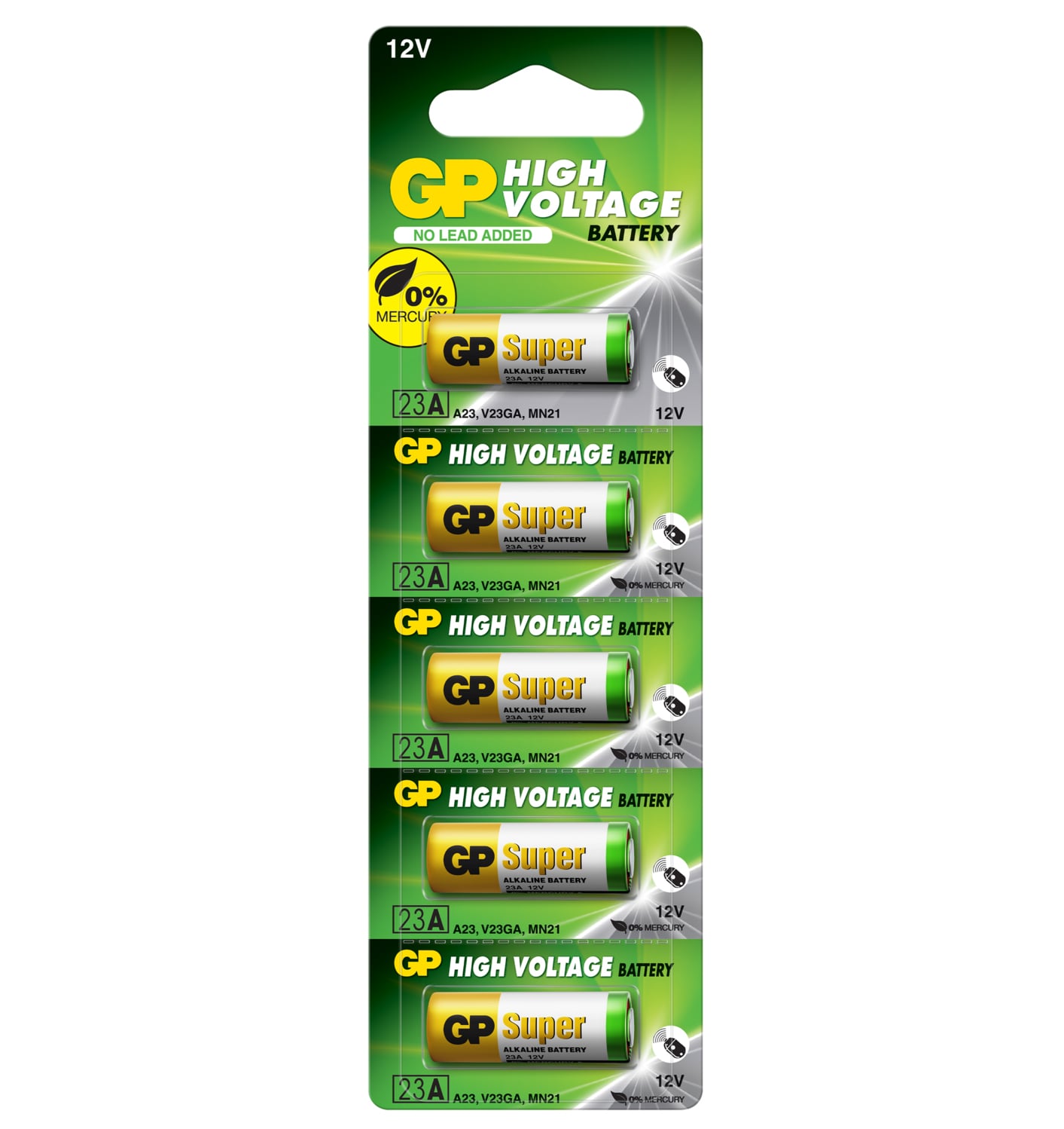 Blister 5 Batterie Alcaline Specialistiche 12V LRV08 23AF-2C5