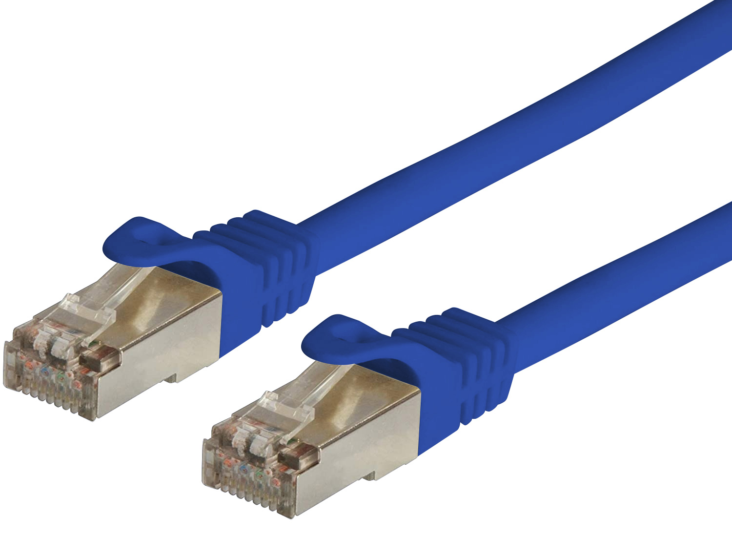 Cavo di Rete Patch in Rame Cat. 6A SFTP LSZH 0,5 m Blu