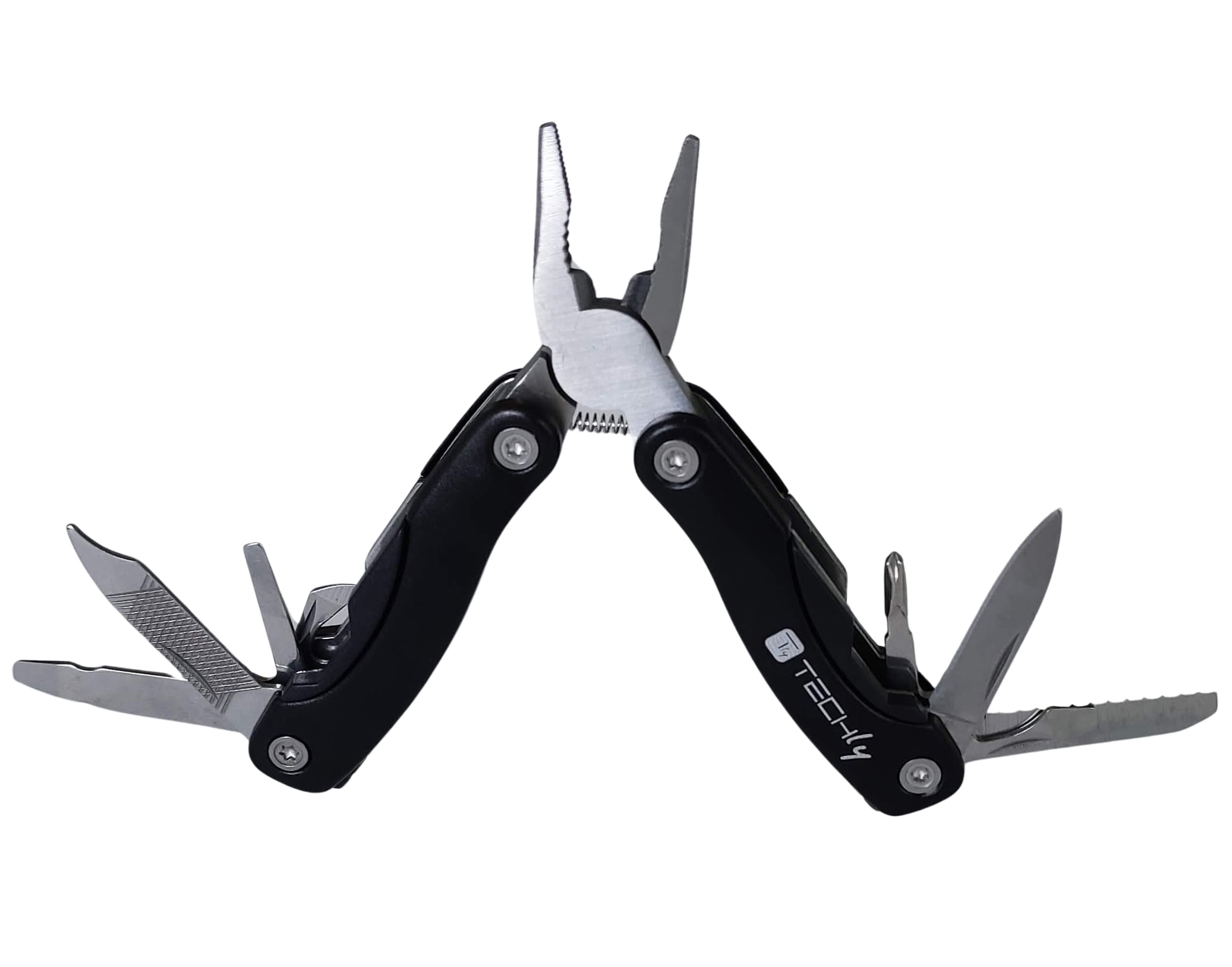 Mini Pinza Multiuso in Acciaio Inossidabile e Alluminio con Custodia