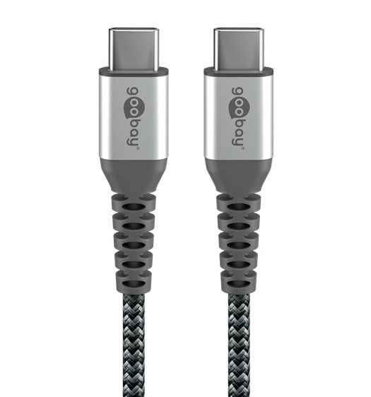 Cavo Tessile USB-C™ Maschio/USB-C™ Maschio 2 m Grigio