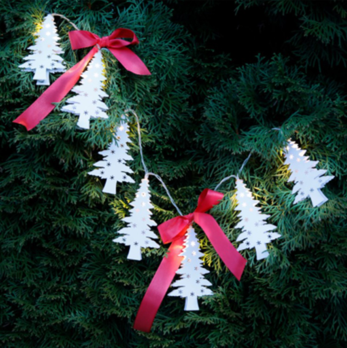 10 Luci LED Albero di Natale Bianco Caldo IP20