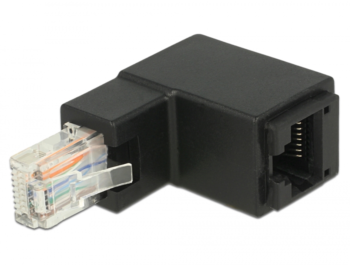 Il connettore a spina angolare RJ45 consente una perfetta conduzione del cavo per le prese RJ45 difficilmente accessibili. E  la soluzione ideale con il minimo ingombro. In questo modo evita di danneggiare la presa di rete del dispositivo o la rottura del