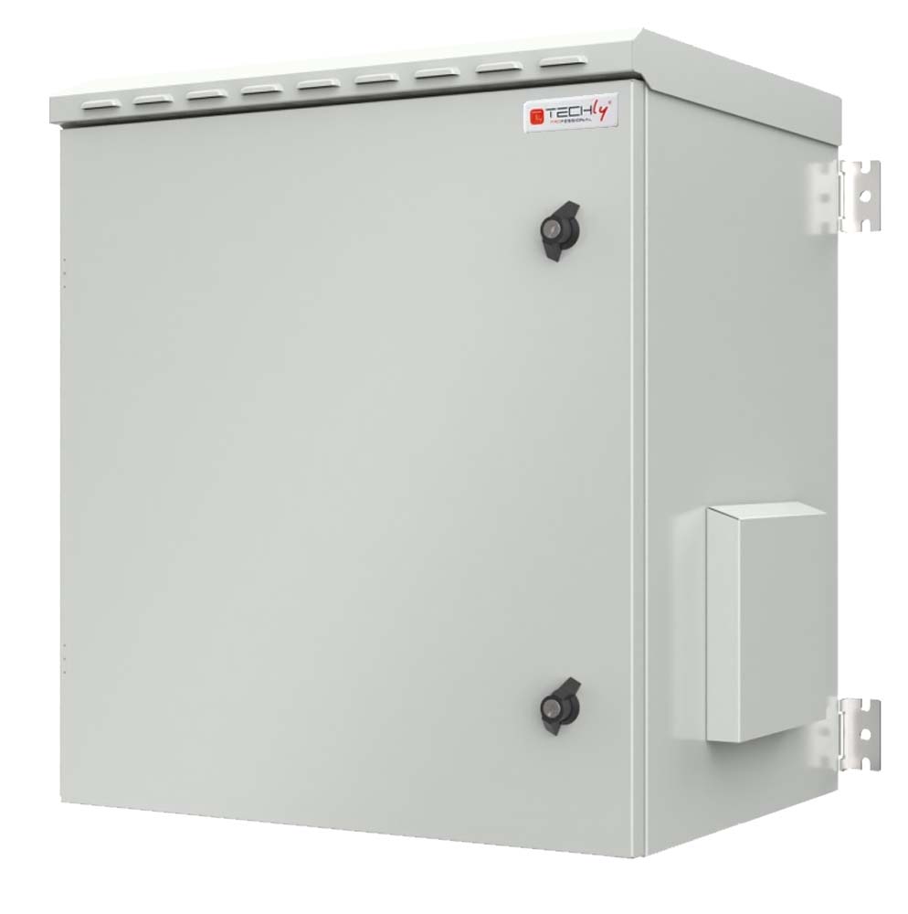 Armadio Rack 19'' a Parete 16U Grigio IP55 Porta Cieca prof. 450 mm