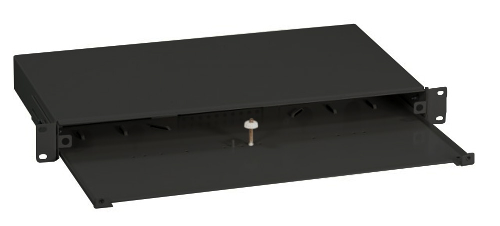 Box Ottico Versione Scorrevole 1U Senza Pannello Frontale Nero