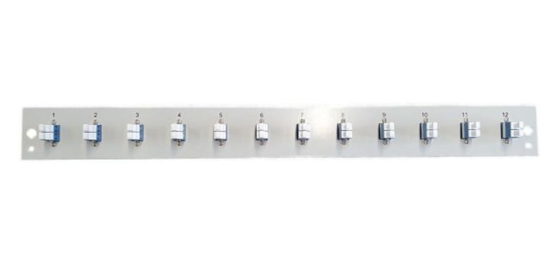 Pannello Frontale per Cassetto Ottico 1U 12 LC Duplex OS2 Grigio