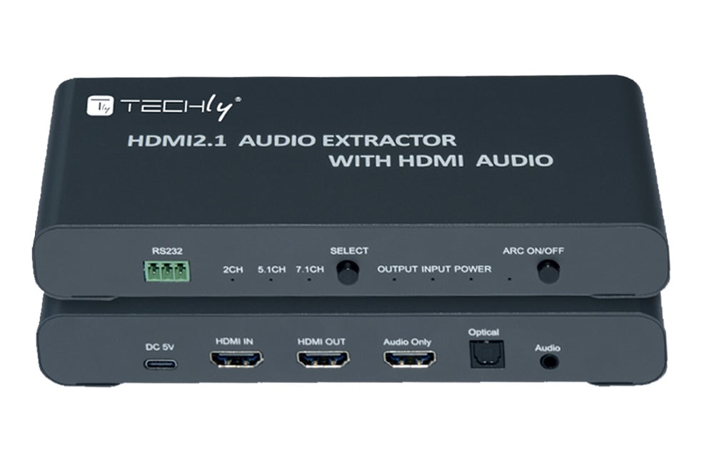 IDATA HDMI-EA8KHA è un estrattore audio HDMI 2.1 1 in 2 out che aiuta a collegare il dispositivo sorgente al dispositivo di visualizzazione, permettendo di sincronizzare e separare l’audio digitale dal segnale HDMI in uscita su fibra ottica SPDIF o