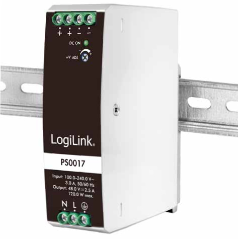 Alimentatore su Guida DIN 48V 2,5A 120W
