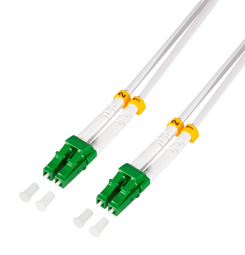 Cavo Fibra Ottica Armato Acciaio OS2 LC/APC Duplex 9/125 1m