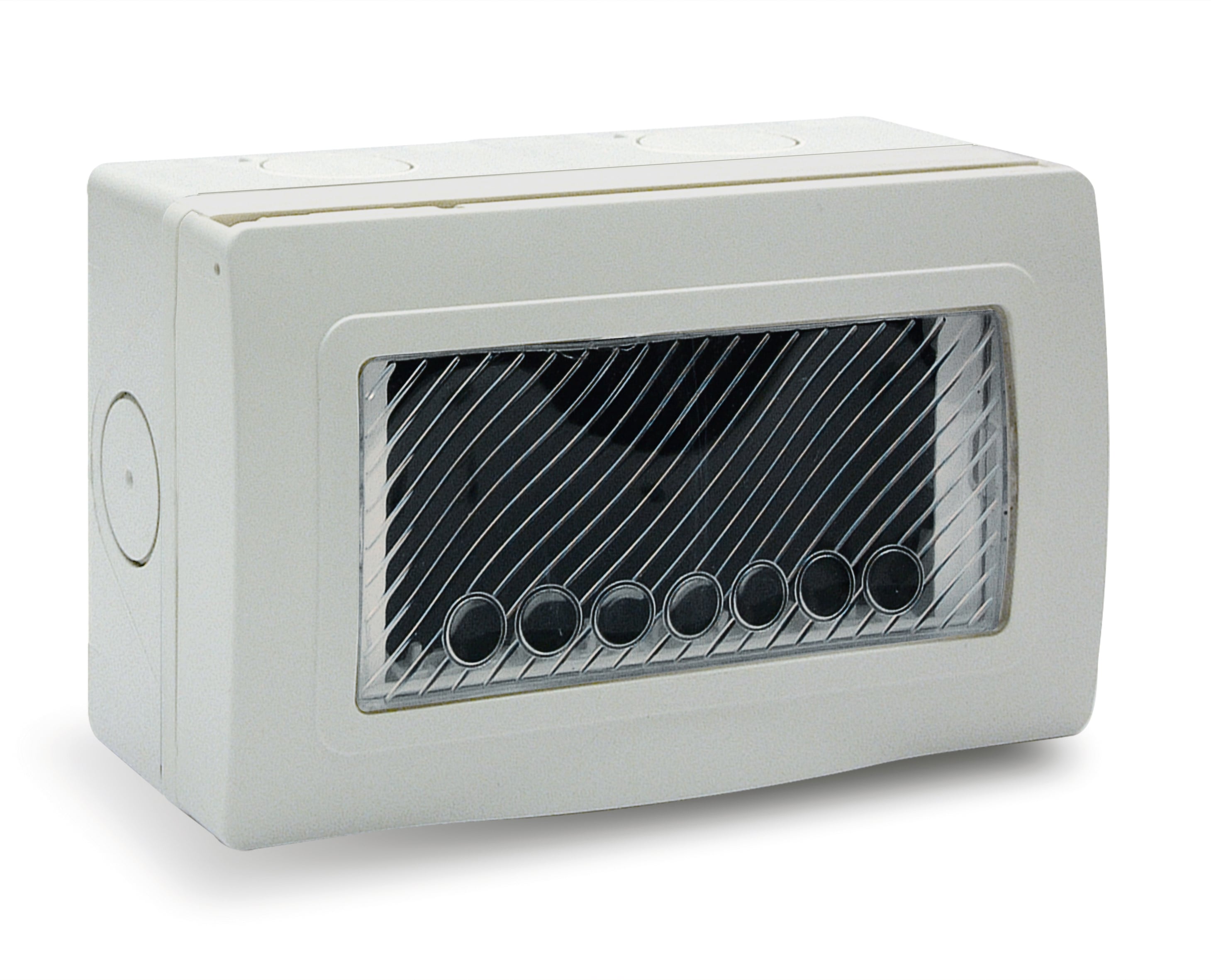 Contenitore Autoportante Stagno IP55 per Tubo Sportello con Membrana Cedibile 4 Moduli Bianco