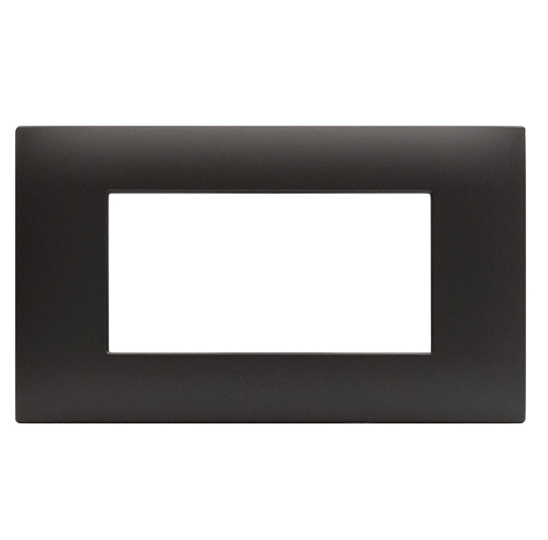 Placca Serie YOUNG 44 per Scatola Rettangolare 4 Moduli Grigio
