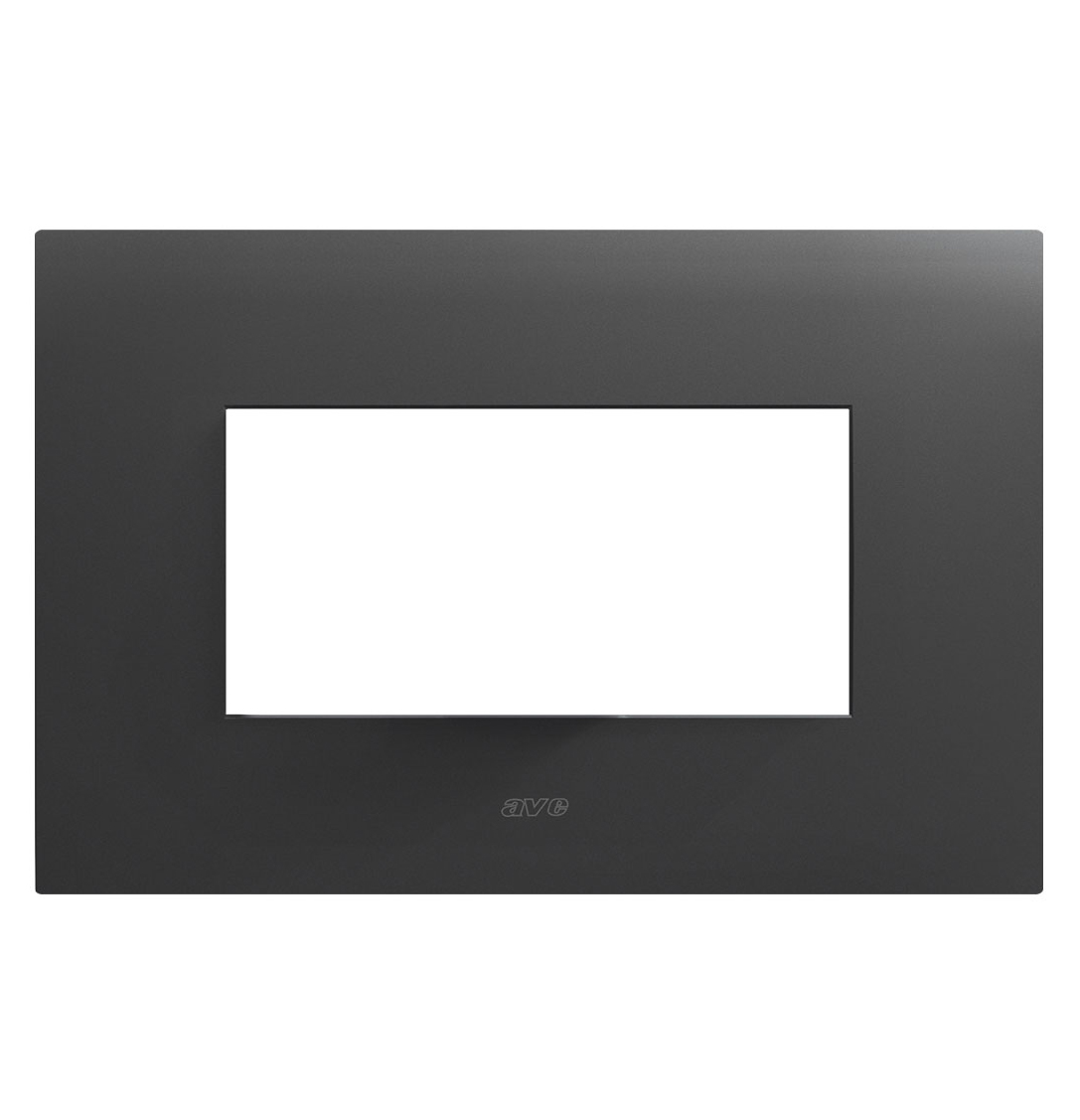 Placca Serie Smart44 in Metallo 4 Moduli Grigio