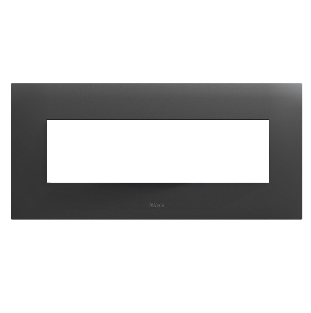 Placca Serie Smart44 in Metallo 7 Moduli Grigio
