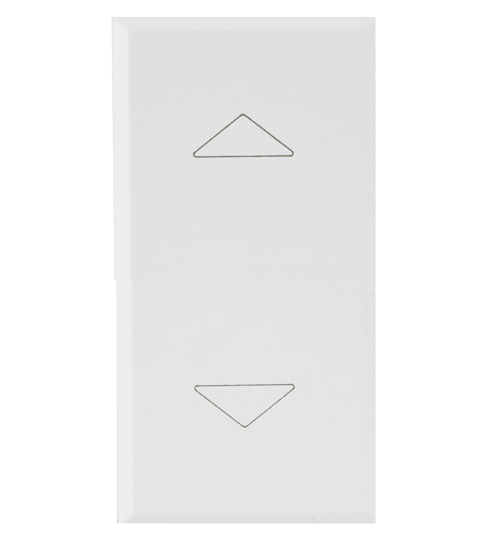 WHITEK S44 Commutatore 2 Pulsanti 1P 10AX 250V 1 Modulo Bianco Opaco