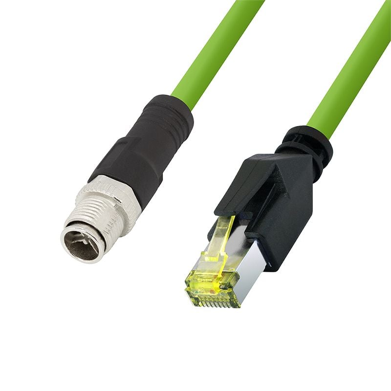 Cavo di Rete Industriale M12 RJ45 Cat. 6A SFTP PUR 0,5m