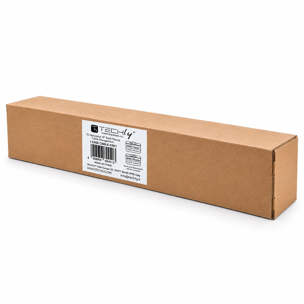 Pannello Passacavi 19'' 1U con Coperchio Nero