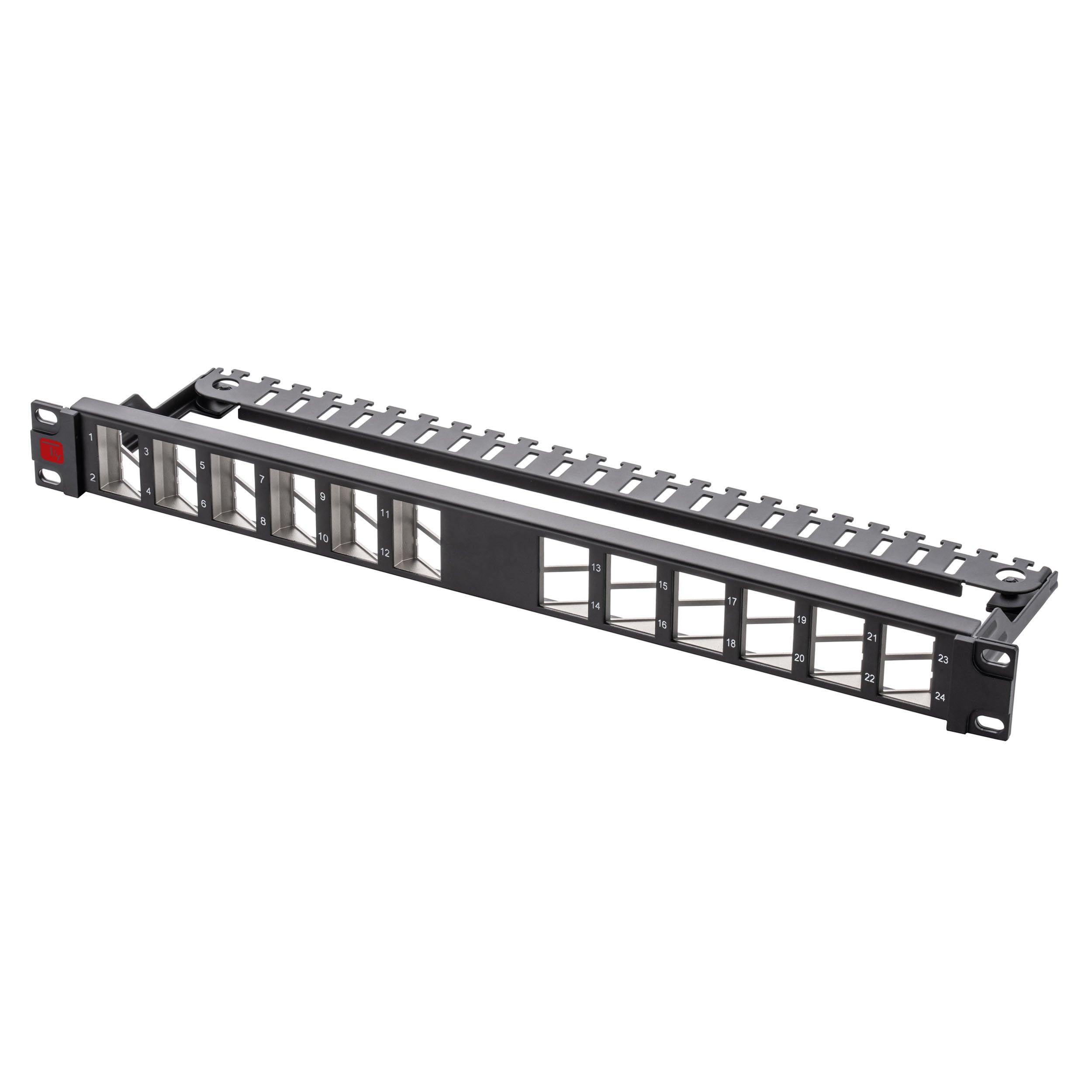Pannello Patch di Distribuzione FTP 1U 24 Posti RJ45 Uscita Inclinata