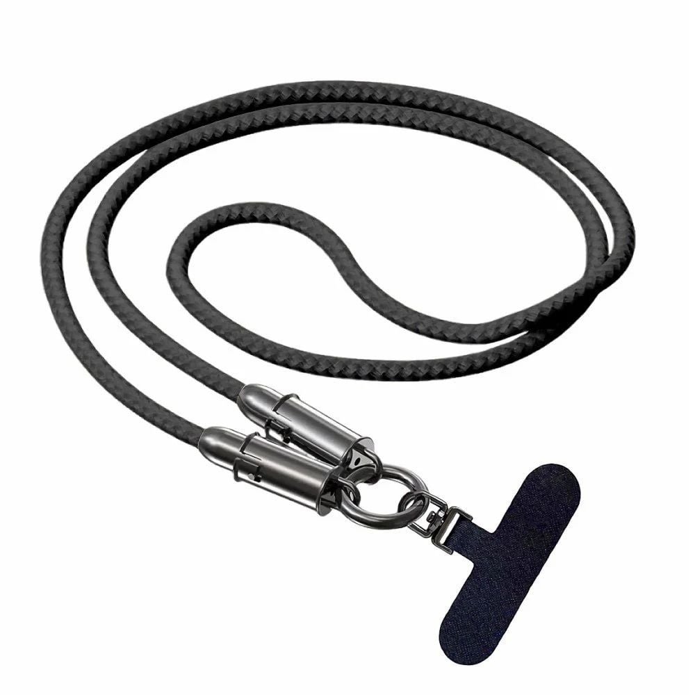 Cavo USB-C™ Maschio Maschio con Lanyard Integrato 60W PD Nylon e Alluminio, Nero