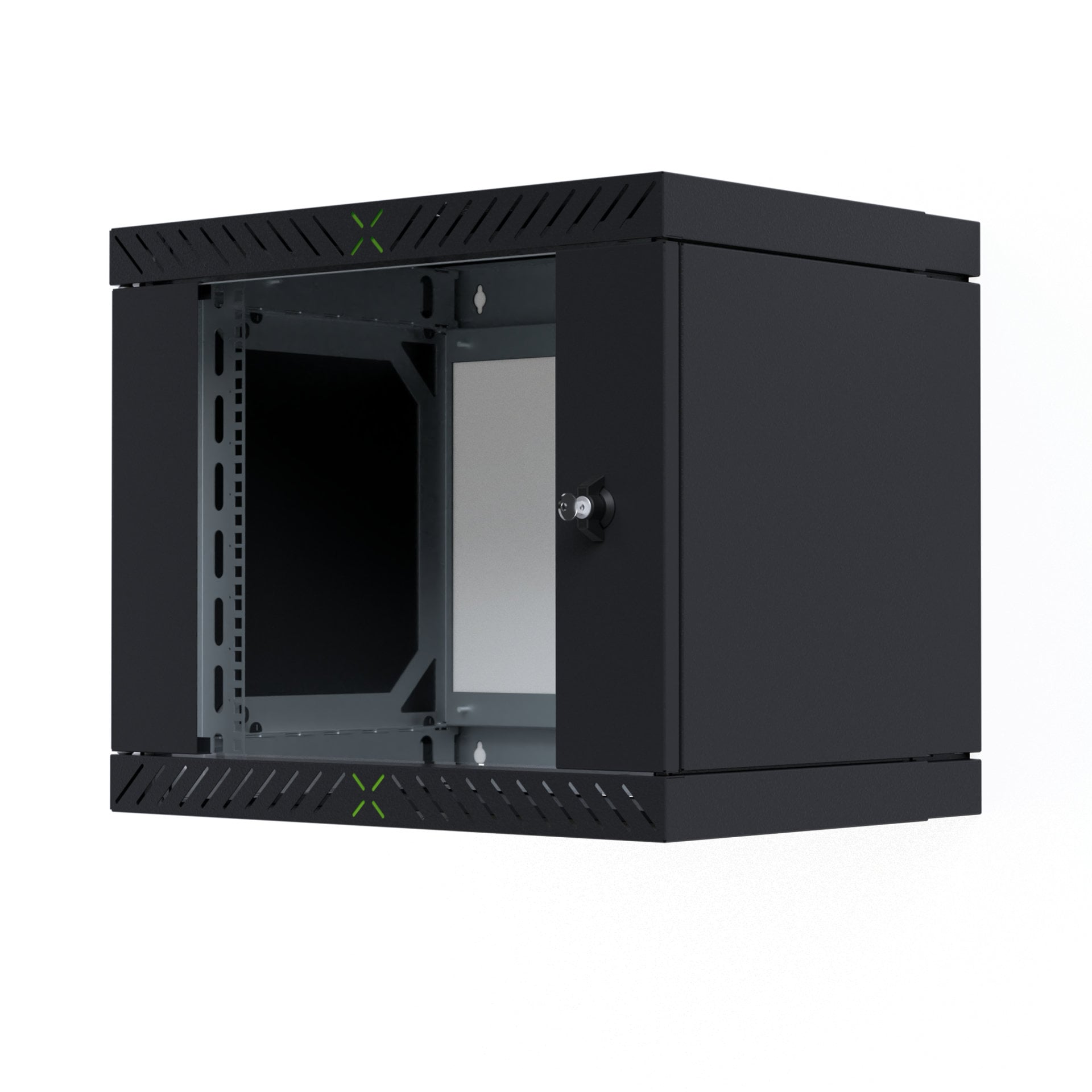 Armadio Rack 19'' a Muro 9U da Assemblare Profondità 400-600 mm Nero