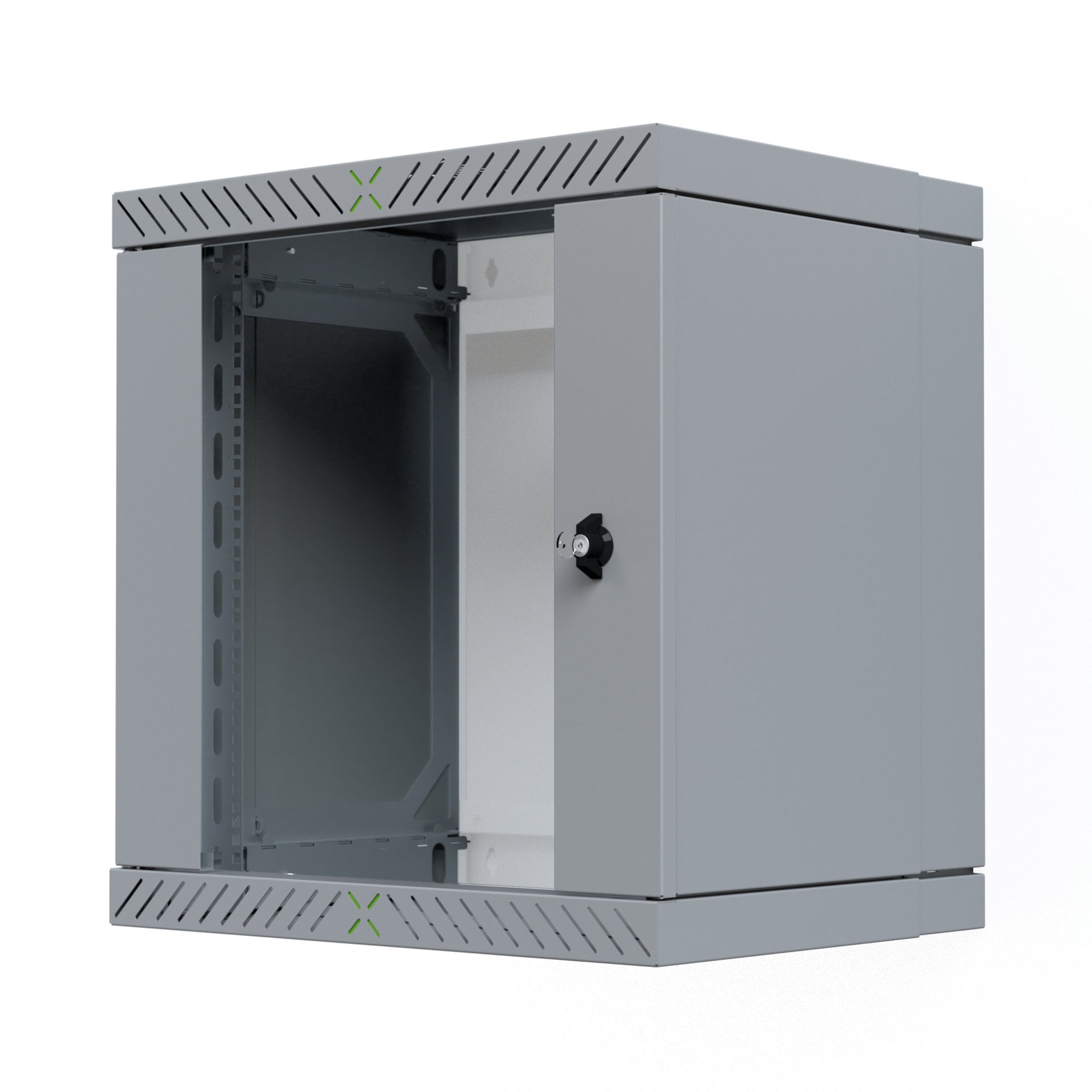 Armadio Rack 19'' a Muro 12U da Assemblare Profondità 400-600 mm Grigio