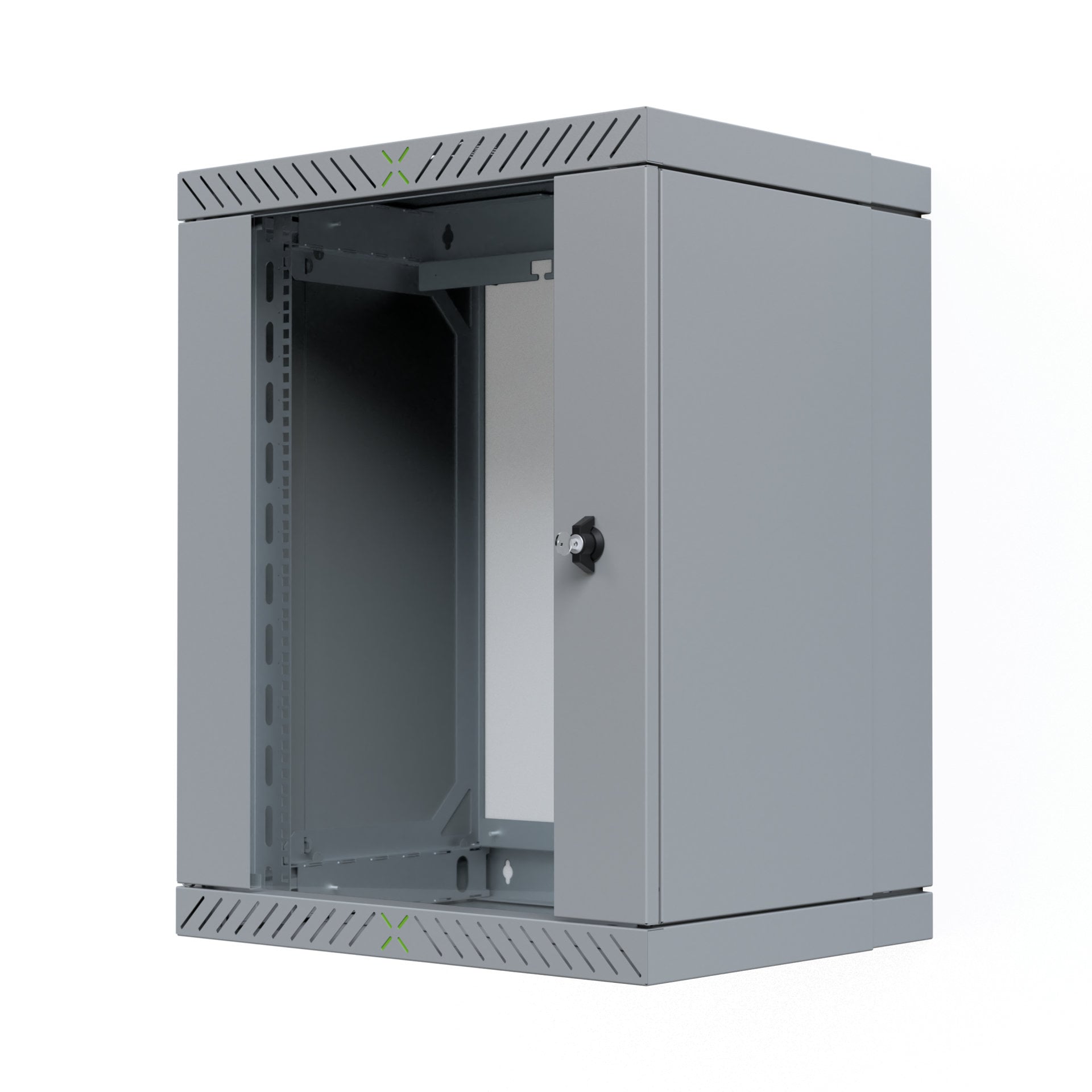 Armadio Rack 19'' a Muro 15U da Assemblare Profondità 400-600 mm Grigio