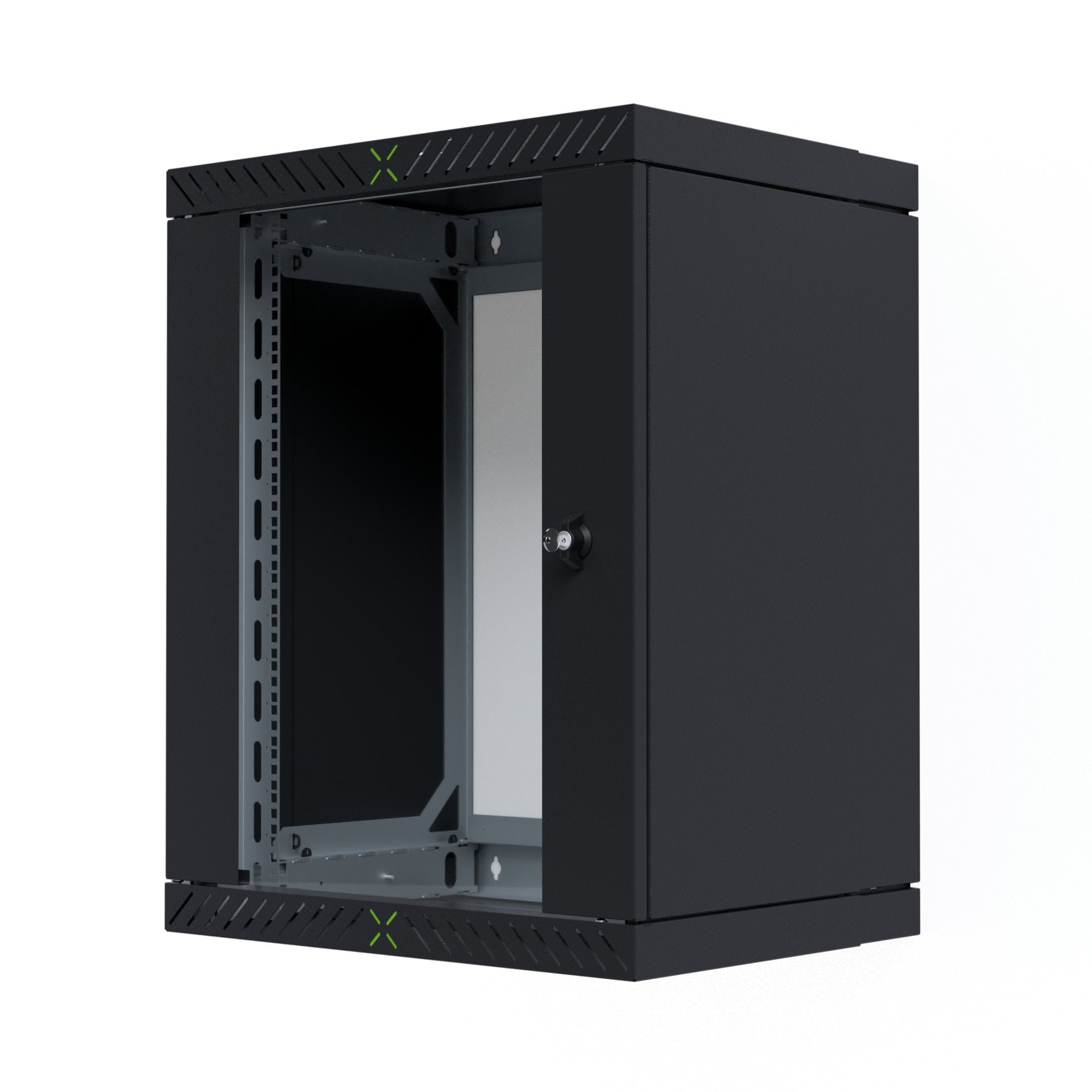 Armadio Rack 19'' a Muro 15U da Assemblare Profondità 400-600 mm Nero