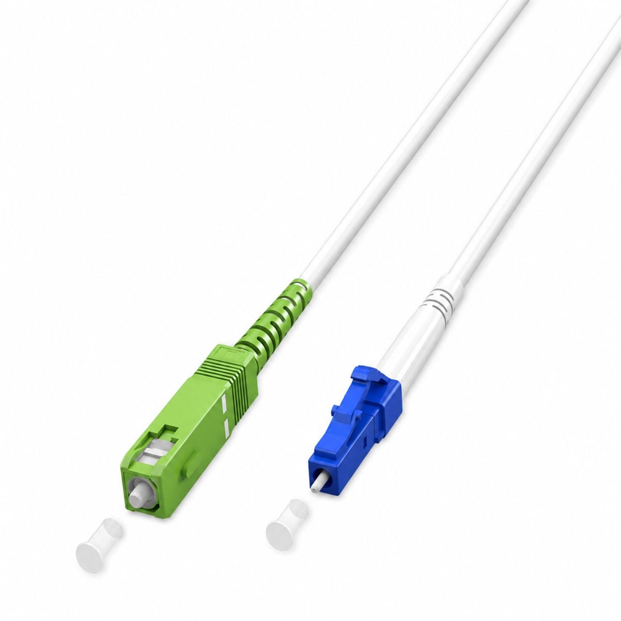Cavo in Fibra Ottica FTTH Monomodale SC-APC (8°)/LC-UPC OS2 9/125 Simplex 15m