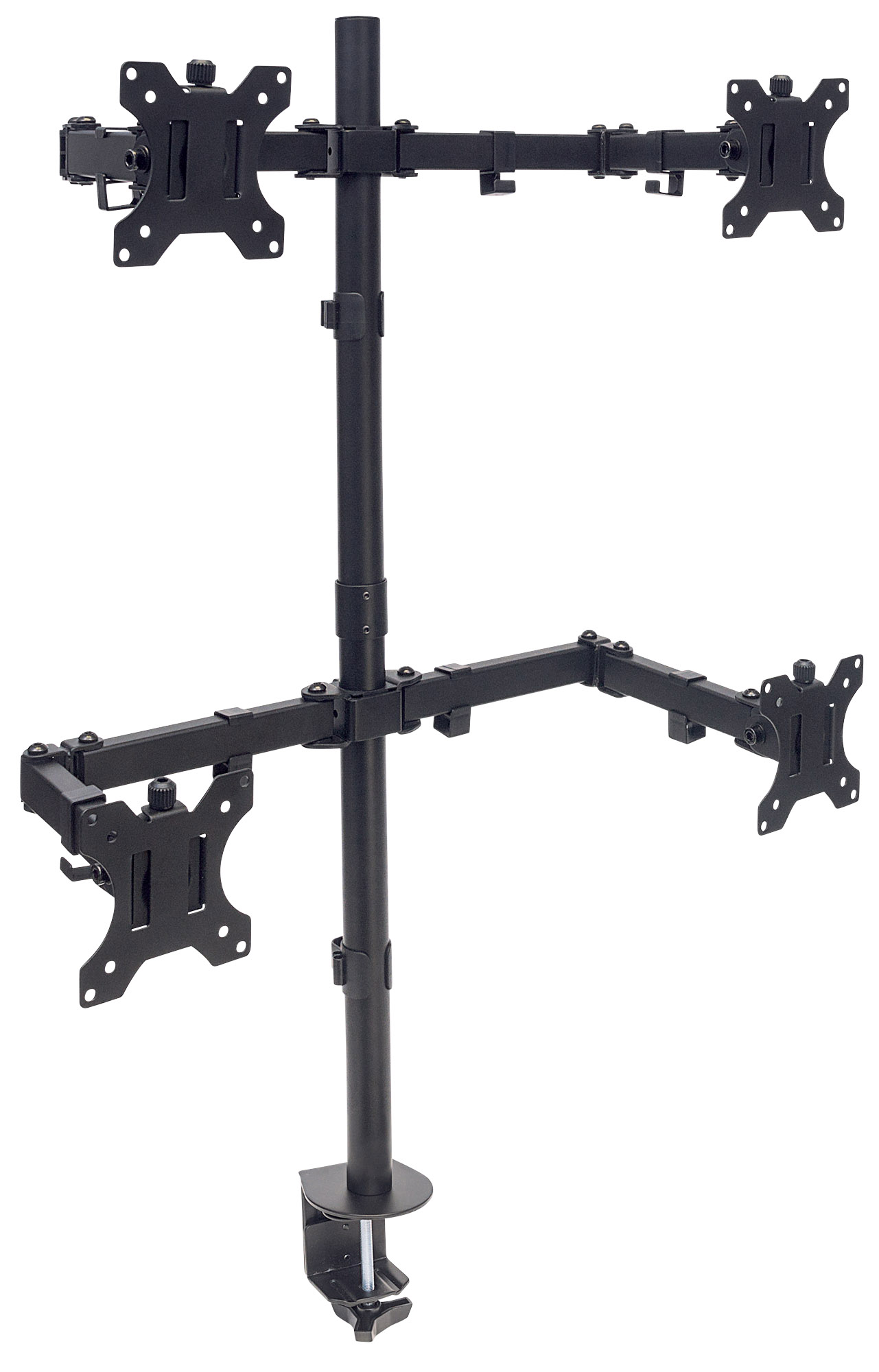 Supporto da Scrivania per 4 Monitor 13-32'' con Morsetto