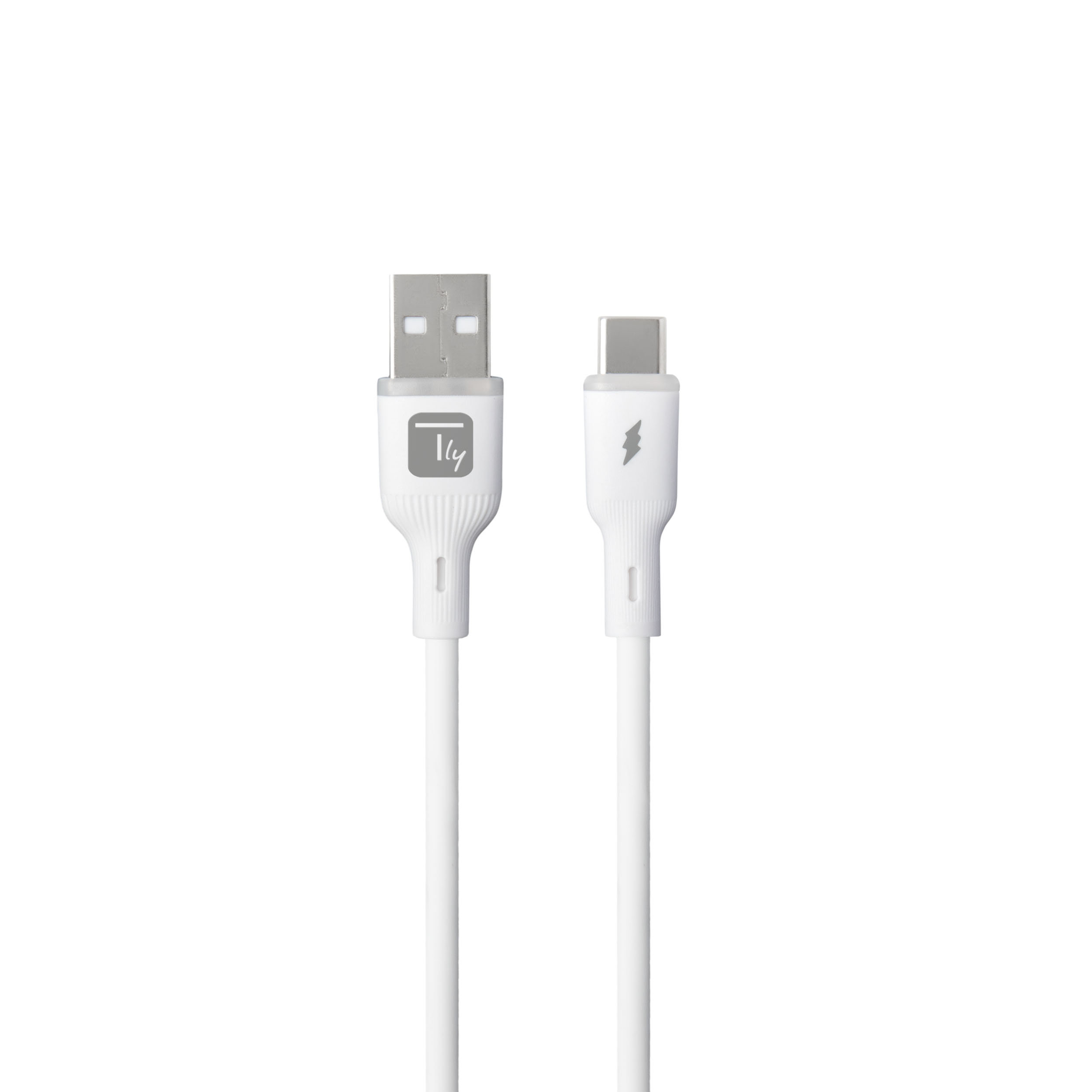 Cavo USB-C™ Maschio / USB A Maschio 2.0 2.4A 1,5 m Silicone con Led, Bianco