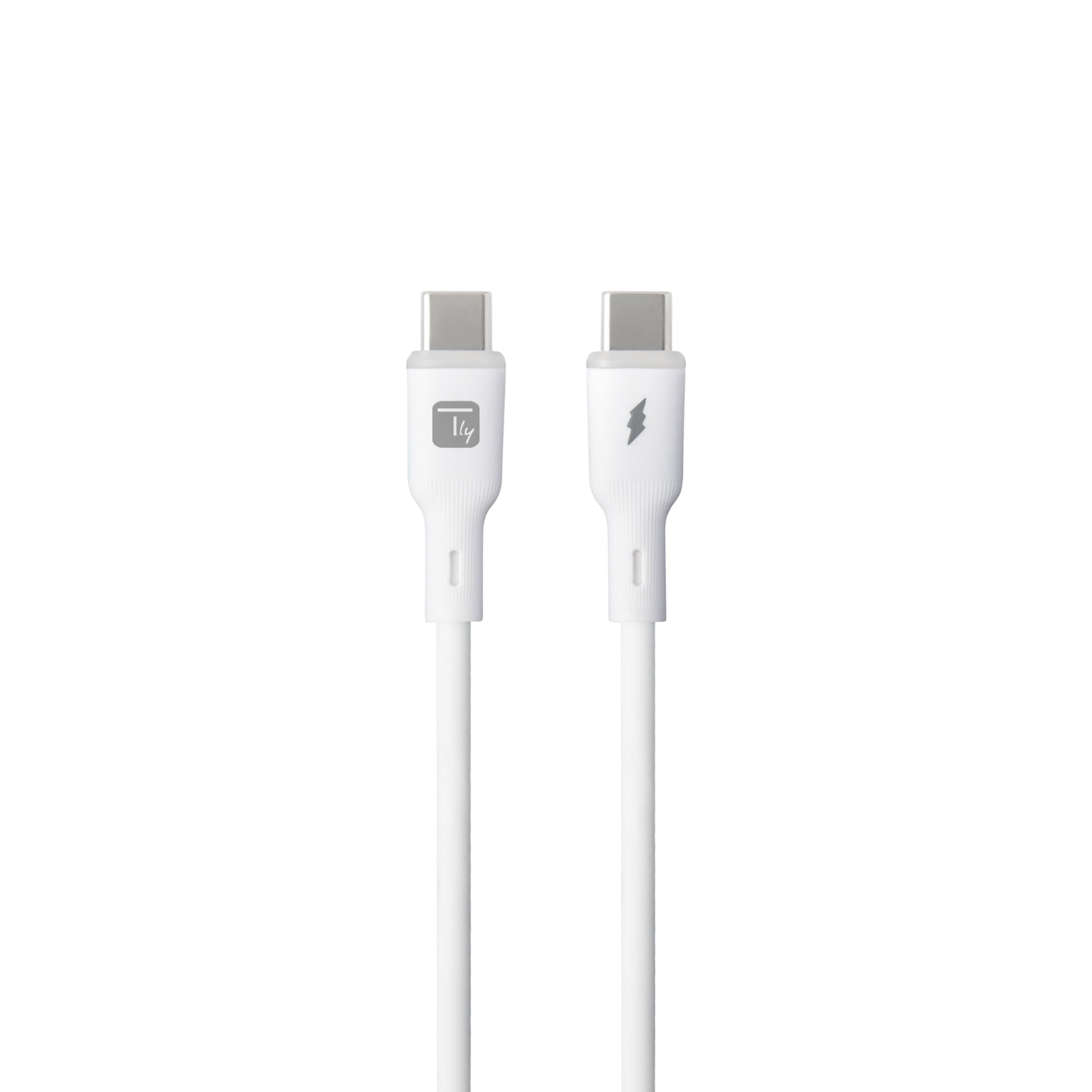 Cavo USB-C™ Maschio / USB-C™ Maschio 2.0 PD 60W 1,5 m Silicone con Led, Bianco