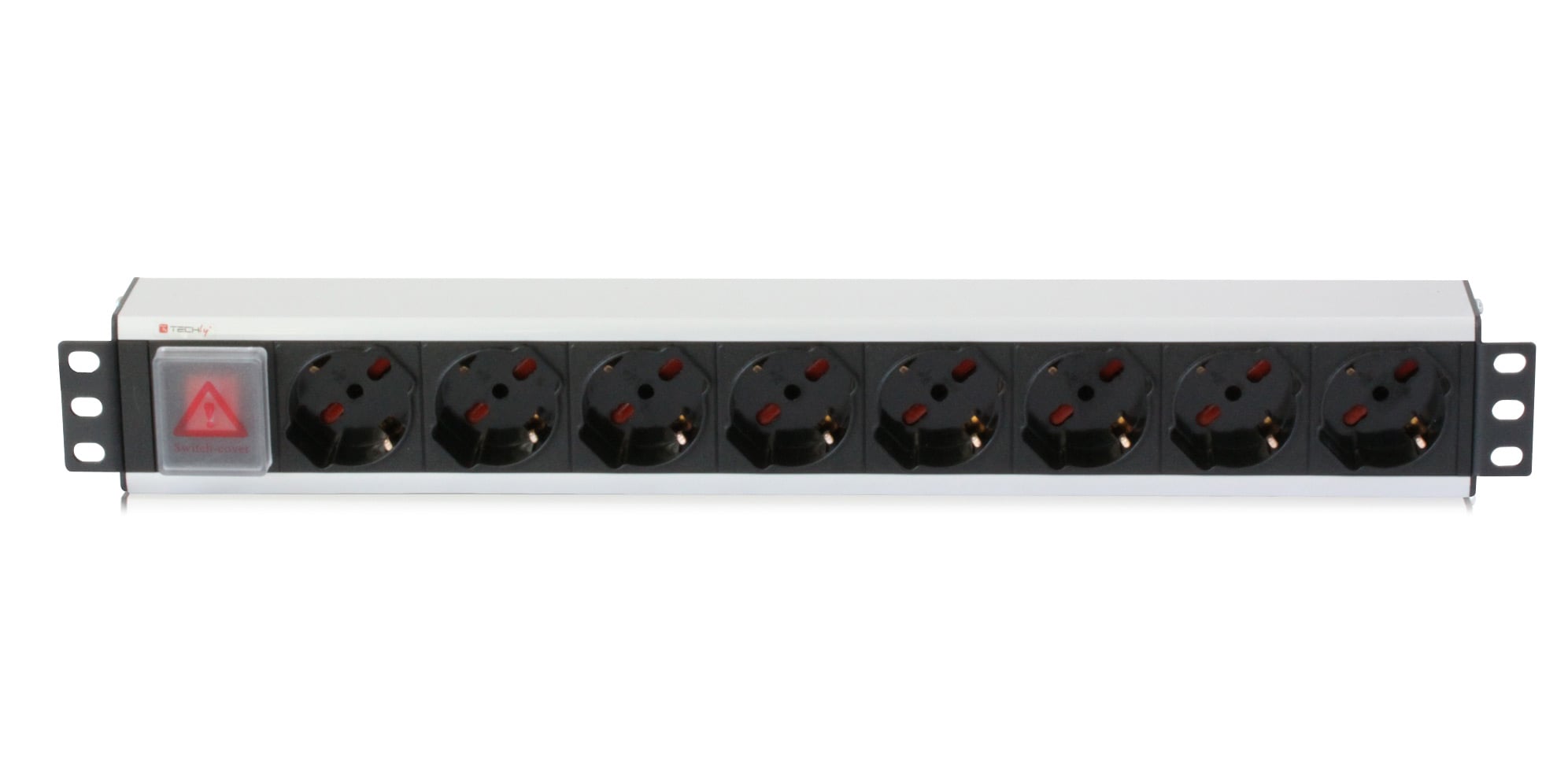 Multipresa 8 Posti da Rack 19'' con Interruttore Spina Italiana Cavo 3 metri 1,5U