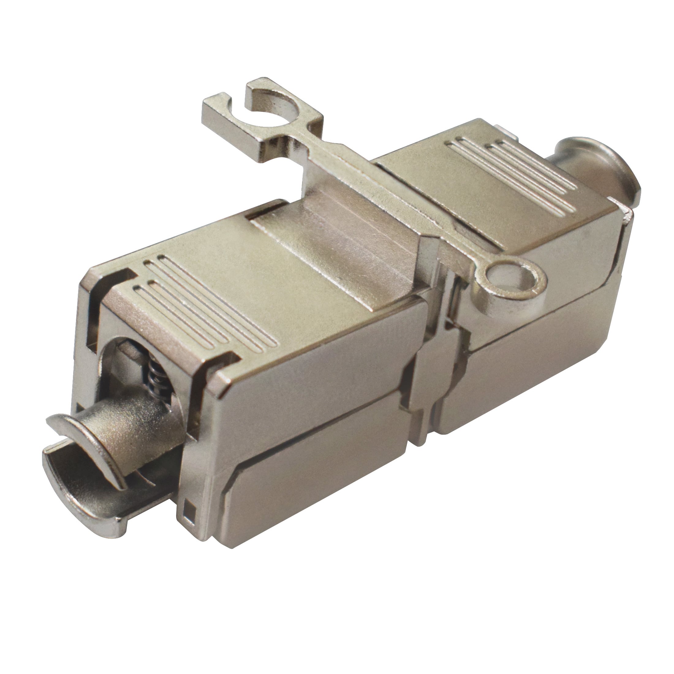 Accoppiatore Modulare Cat.6A RJ45 F/F STP 3µ Grigio