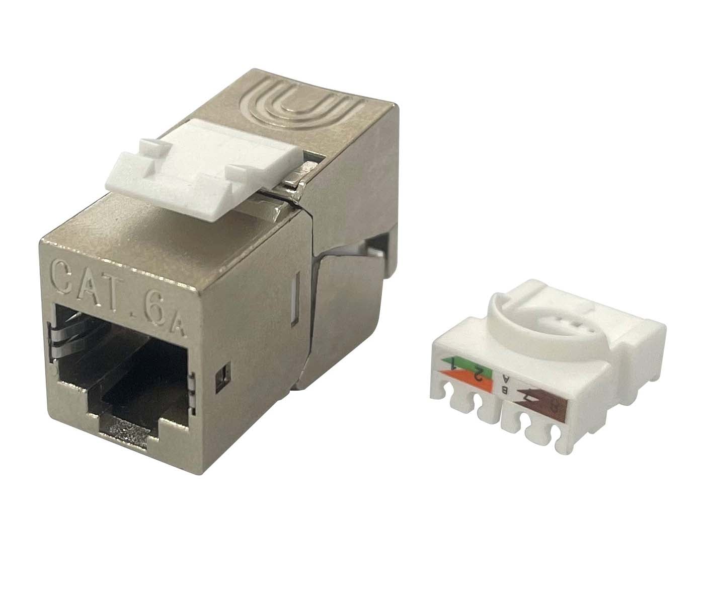 Frutto Keystone RJ45 Cat.6A Slim STP Tool Free 14.06mm